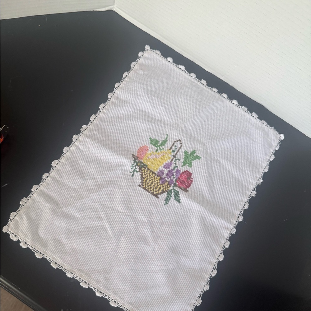 Elegant White Embroidered Linen